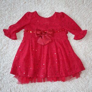 Girls Size 18 Months Youngland Baby Red Sweater Holiday Special Occasion Dress